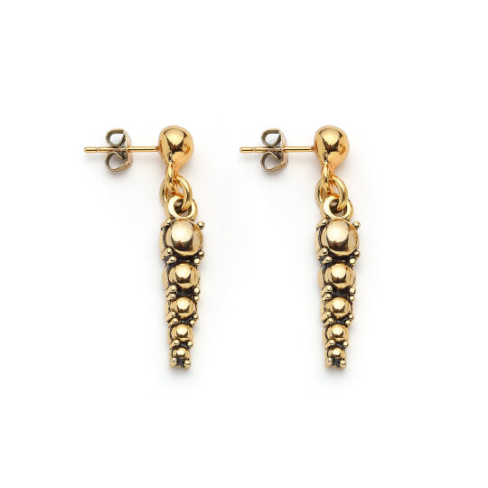 Spine Altın Kaplama İğneli Küpe - 