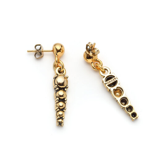 Spine Gold Plated Pinned Earrings - (1)