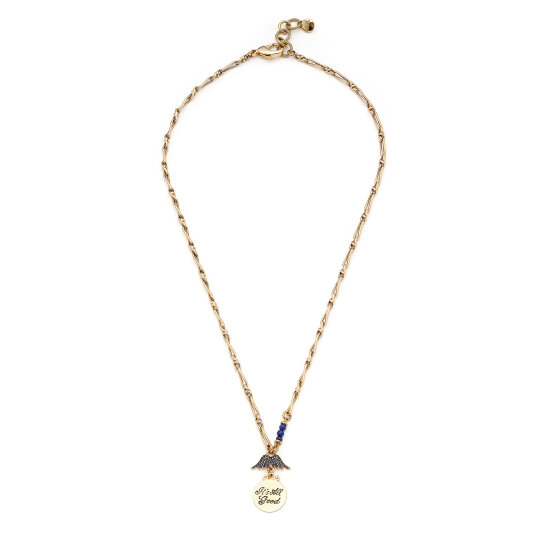 Spirit Zirkon Melek Kanat Charm Zincir Kolye - 