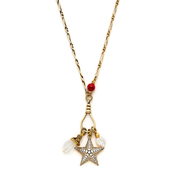 Starlit Zincir Zirkon Yıldız Charm Kolye - 3