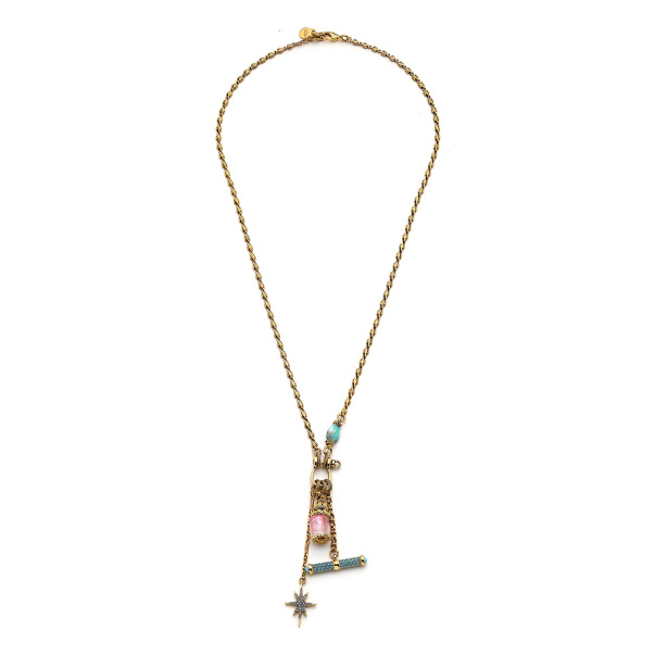 Starring Gold Plated Chain Necklace - 1