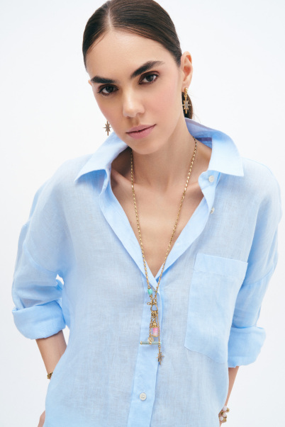 Starring Gold Plated Chain Necklace - 3