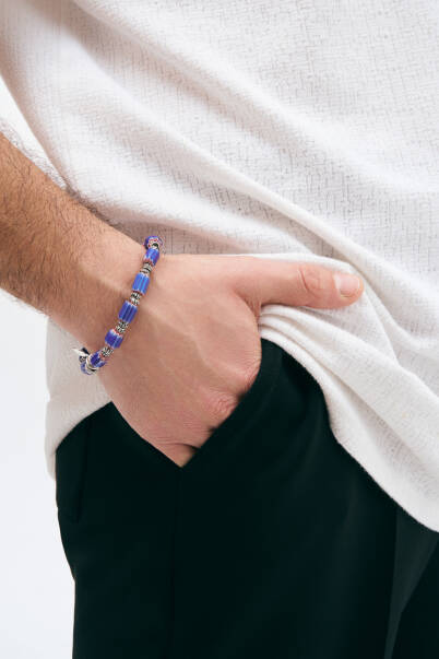 Starry Bloom Cam Boncuk İp Bilezik - 3