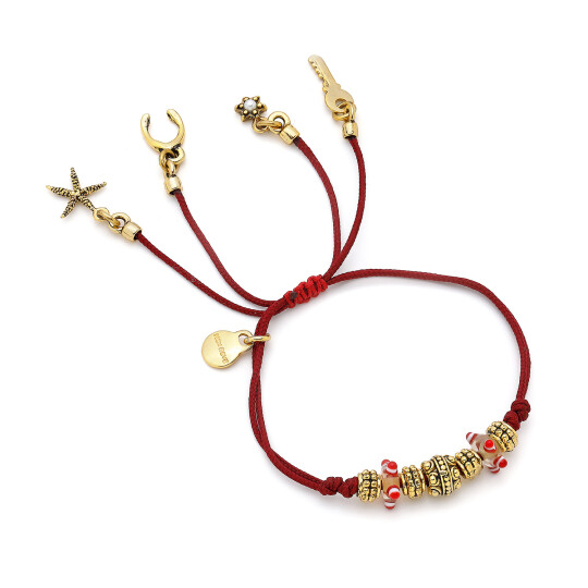 Summer Dots Anahtar Yıldız Nal Charm İp Bilezik 