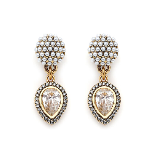 Sunlit Dropped Pinned Earrings - 