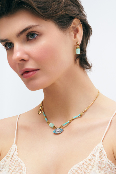 Surfing Selenit Doğal Taş İğneli Küpe - 8