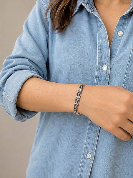 Swing Silver Plated Chain Bracelet - 3