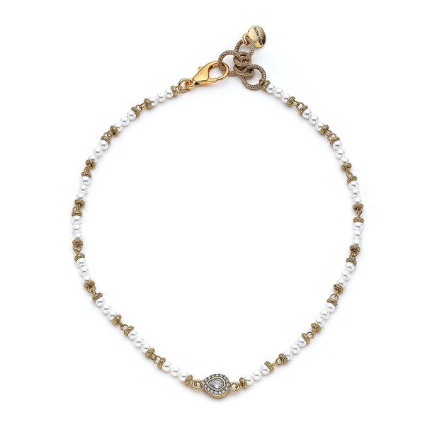Ganesh Zirkon İnci Charm Kolye - 1