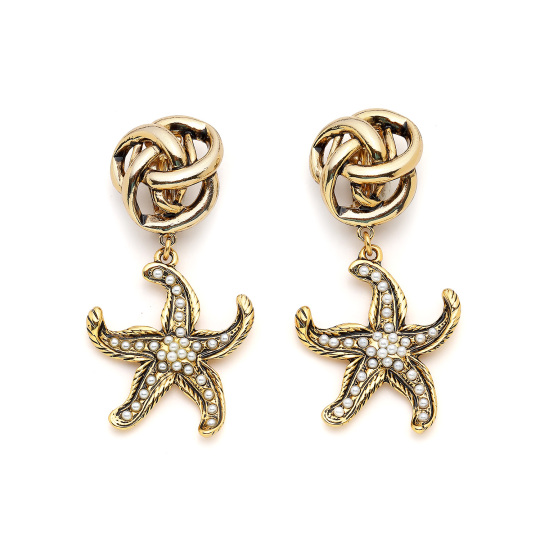 Tangled Yıldız İnci Charm Klips Küpe 