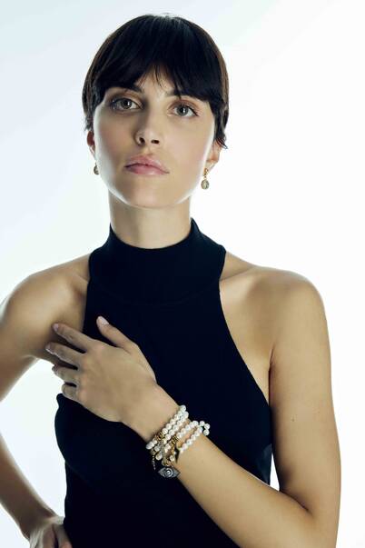 Tao Zircon Pearl Charm Bracelet - 2