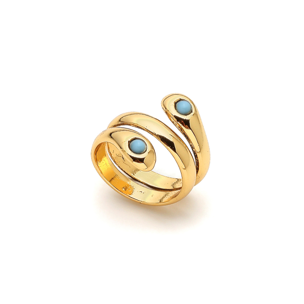 Tatika Gold Plated Snake Ring - 1