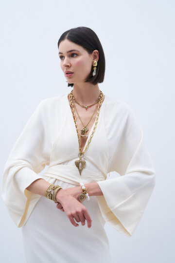 The Baraqoue Pearl Gold Plated Clip-On Earrings - (1)