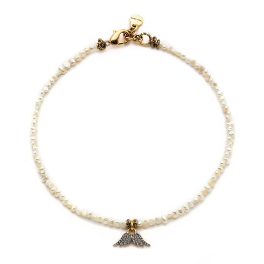 The Protector Pearl Angel Wing Necklace 