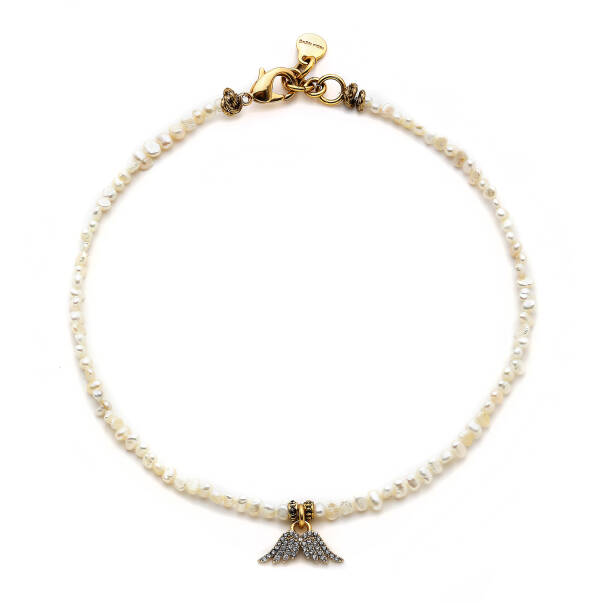 The Protector Pearl Angel Wing Necklace - 1