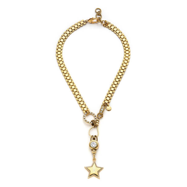 The Star Altın Kaplama Zincir Yıldız Charm Kolye - 1