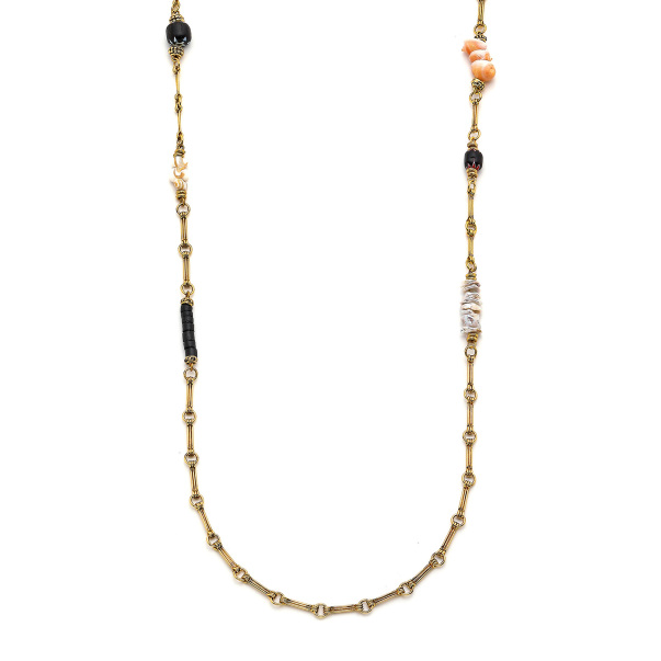 Tide Deniz Kabuğu Altın Kaplama Zincir Kolye - 4