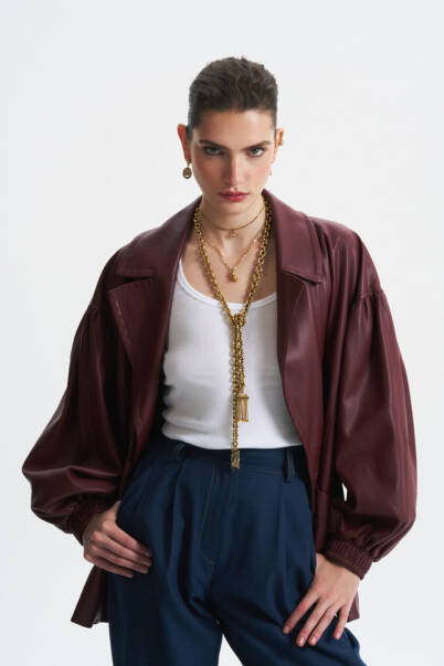 Time Flies By Gold Plated Tassel, Hourglass Charm Chain Necklace - 2
