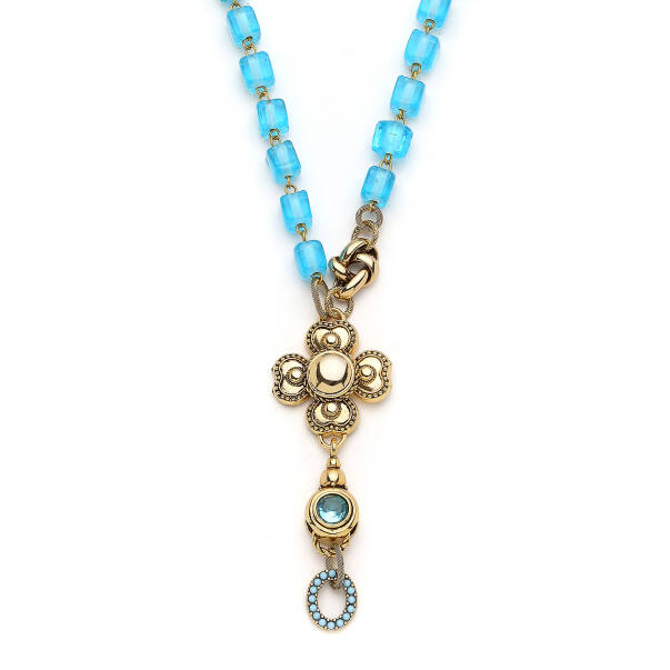 Tivoli Clover Charm Glass Bead Necklace - 3