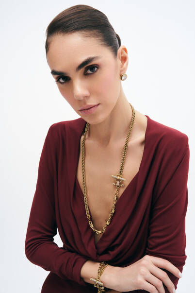 Together Forever Gold Plated Chain Zircon Bracelet - 3