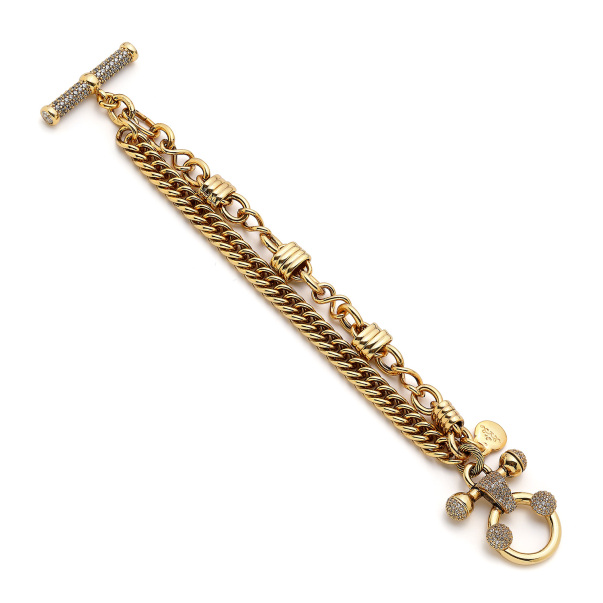 Together ForeverGold Plated Chain Zircon Bracelet - 1