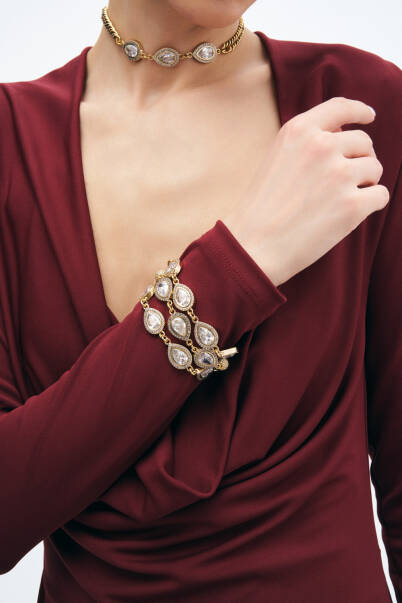 Triple Charm Zircon Bracelet - 4