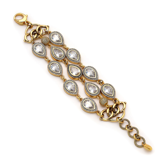 Triple Charm Zirkon Bilezik 