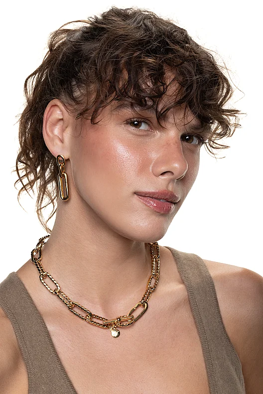 Truth Gold-Plated Chunky Chain Necklace - (1)