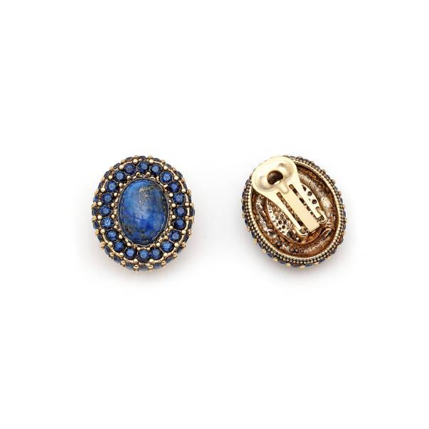 Tundra Lapis Clip On Earrings - 3