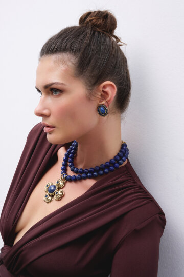 Tundra Lapis Clip On Earrings - (1)