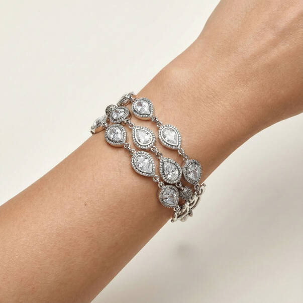 Twilight Silver Plated Zircon Bracelet - 2