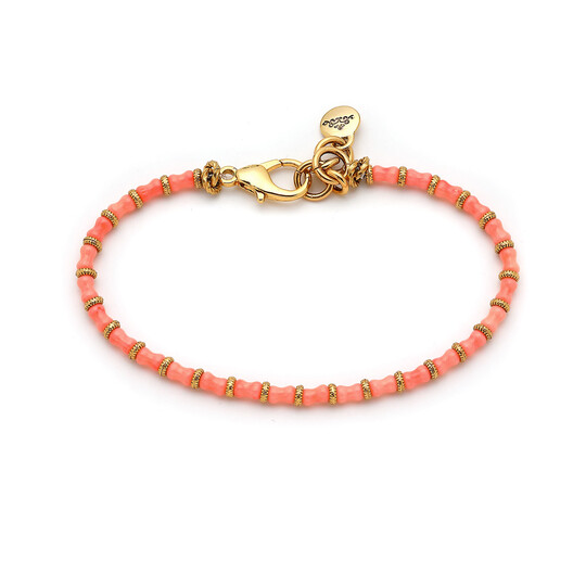 Twirl Pembe Mercan Doğaltaş Halhal 