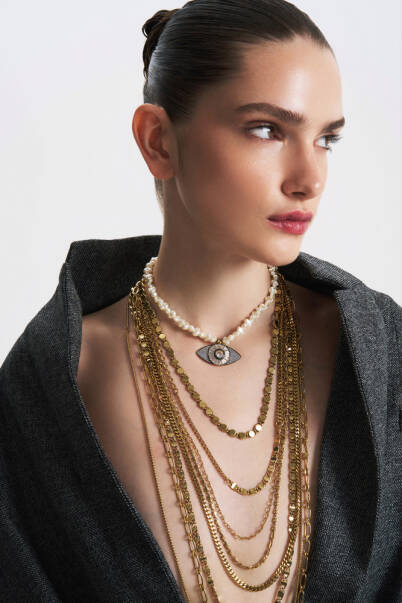Twist Gold Plated Chain Necklace - 2