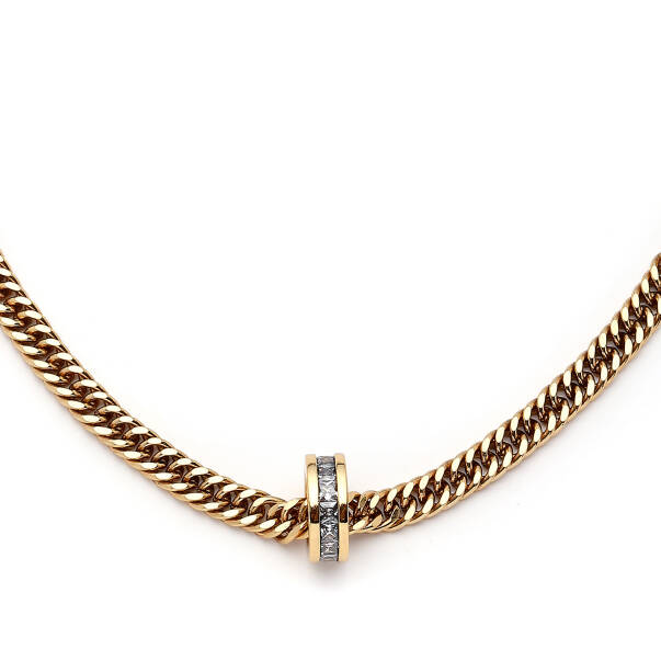 Unity Ring Zircon Charm Chain Pearl Necklace - 3