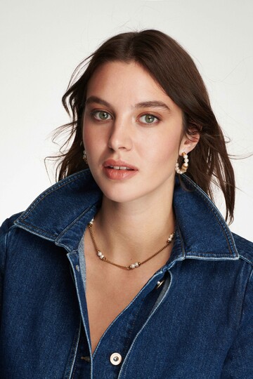 Up in The Air Pearl Hoop Pinned Earrings - 