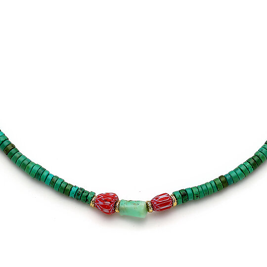 Verde Natural Stone Necklace - (1)