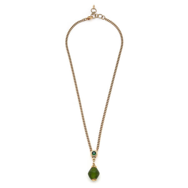 Vessel Zircon Gold Plated Chain Necklace - 1