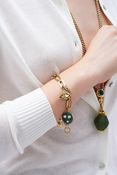 Vessel Zircon Gold Plated Chain Necklace - 9