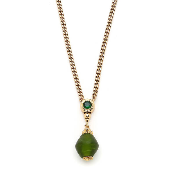 Vessel Zirkon Altın Kaplama Zincir Kolye - 4