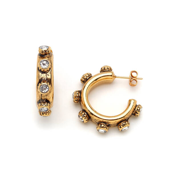 Victoria Zircon Hoop Earrings - 1