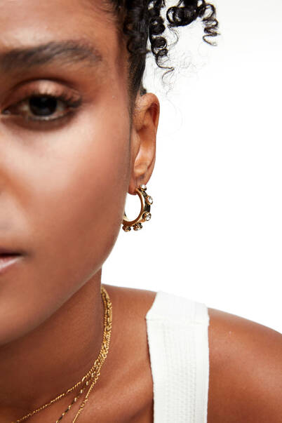 Victoria Zircon Hoop Earrings - 4