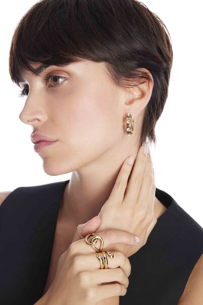 Victoria Zircon Hoop Earrings - 3