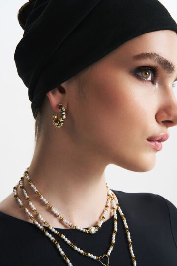 Victoria Zircon Hoop Earrings - (1)