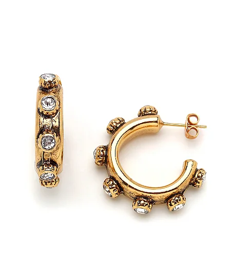Victoria Zircon Hoop Earrings 
