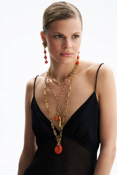 Warrior Gold Plated Chain Necklace - 3