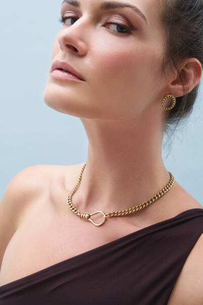 Warrior Gold Plated Chain Necklace - 2