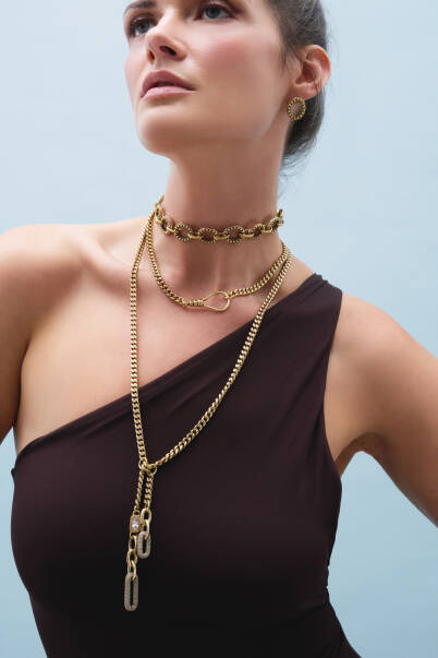 Warrior Gold Plated Chain Necklace - 7