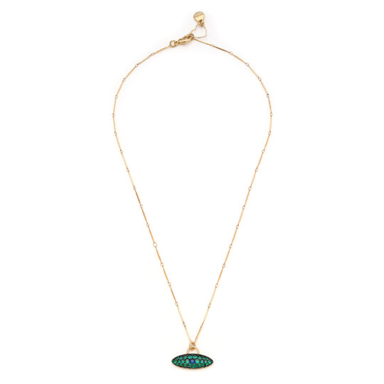 Wild Bond Zircon Charm Gold Plated Chain Necklace 