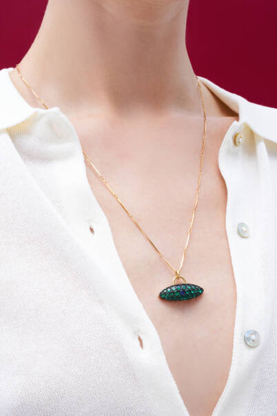 Wild Bond Zircon Charm Gold Plated Chain Necklace - 2