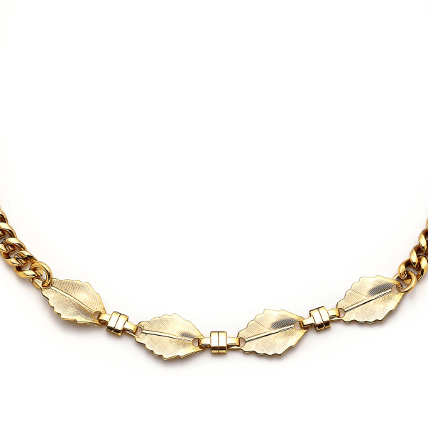 Wind Gold Plated Chain Necklace - 2
