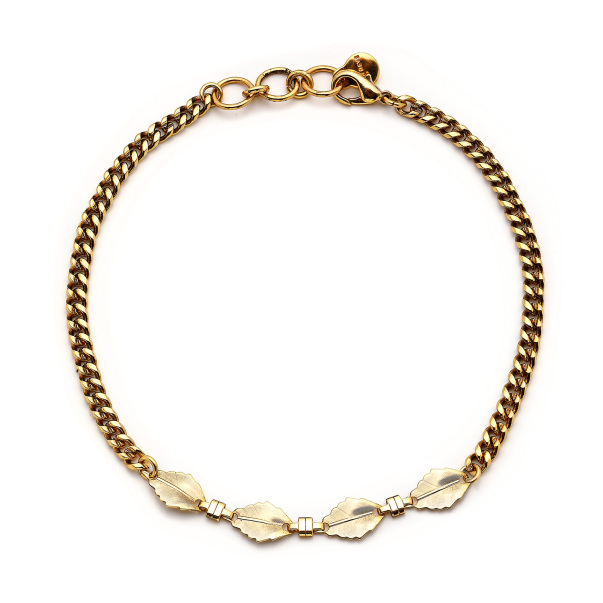 Wind Gold Plated Chain Necklace - 1